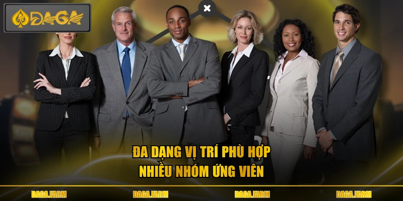  Đa dạng vị trí phù hợp nhiều nhóm ứng viên