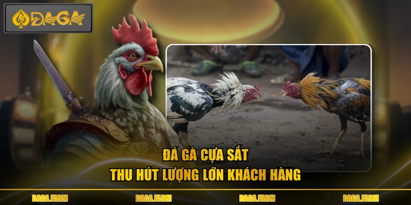 Đá gà cựa sắt thu hút lượng lớn khách hàng