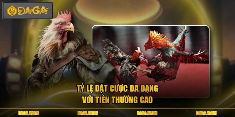 Tỷ lệ đặt cược đa dạng với tiền thưởng cao